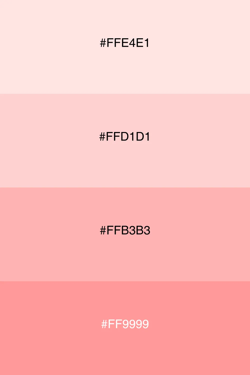 Variationer af rosa for en ensartet stil.