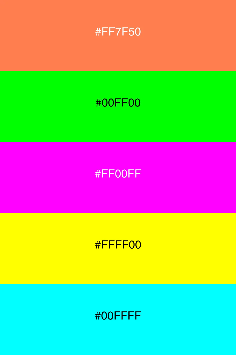 En livlig neon palet, perfekt til festlige anledninger.