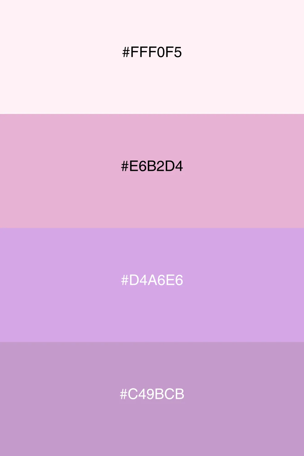 Variationer af lavendelblush for en ensartet stil.