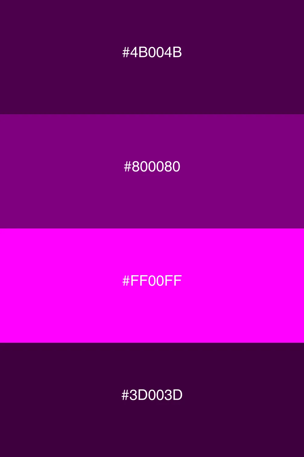 En intens mørk palet med dybe nuancer og magenta.