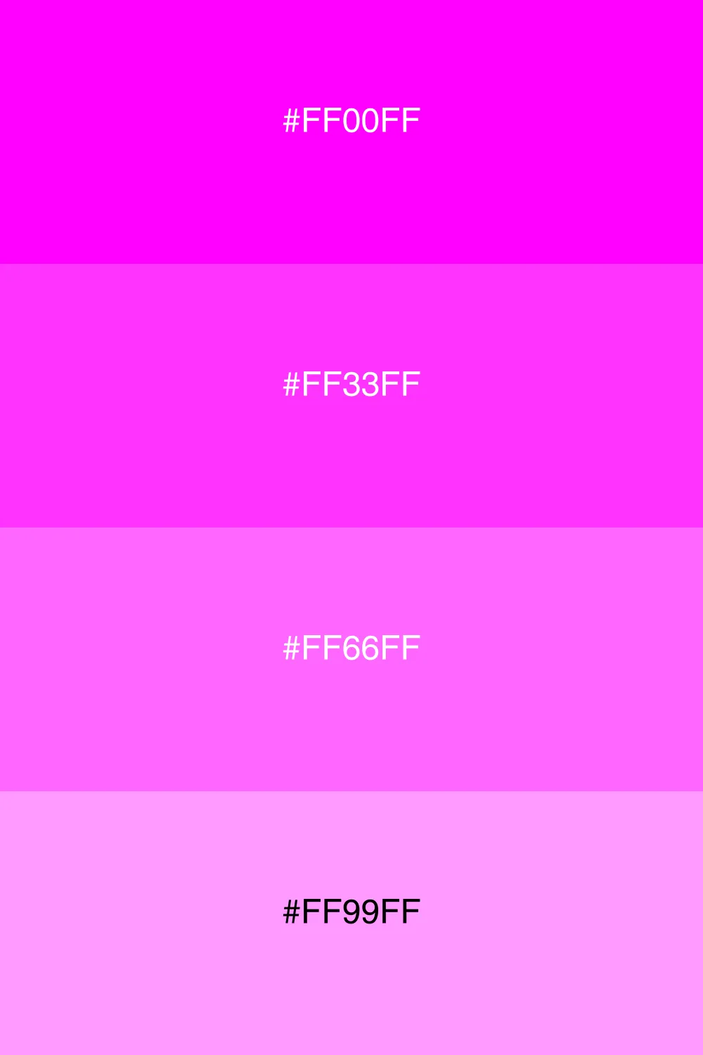 Lyse og iøjnefaldende magenta nuancer.