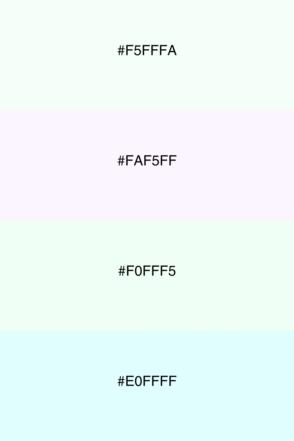Fire farver for en farverig palet.