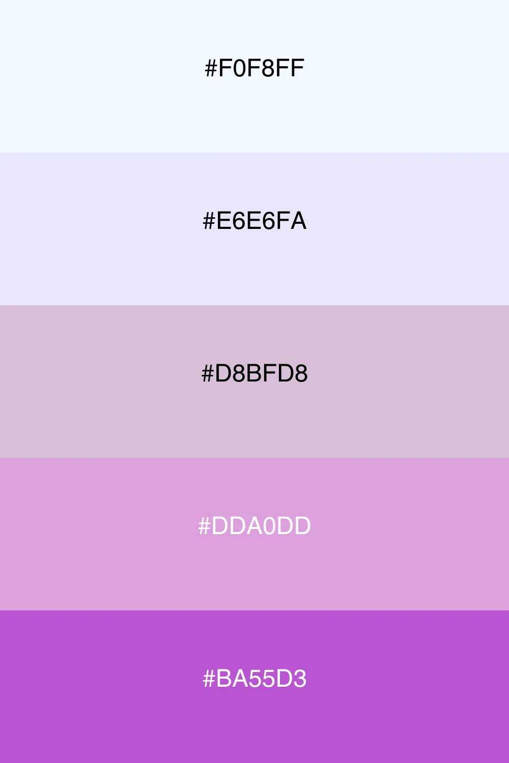 An elegant palette with soft, feminine tones.