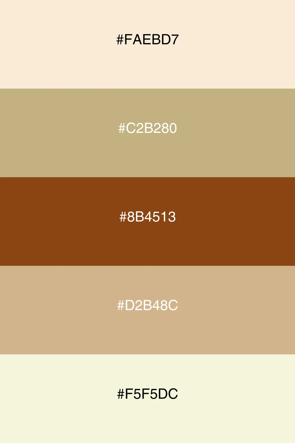 An earthy palette inspired by nature's warm tones.