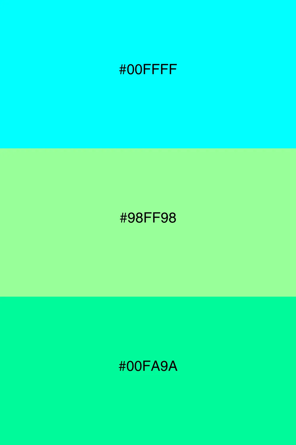 Fresh and soothing color harmony.