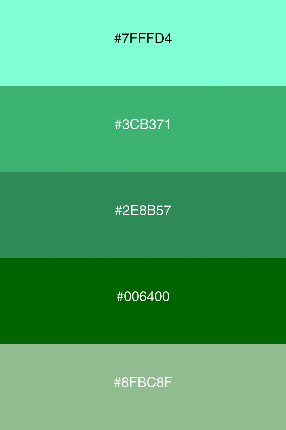 An earthy palette inspired by lush forest greens.