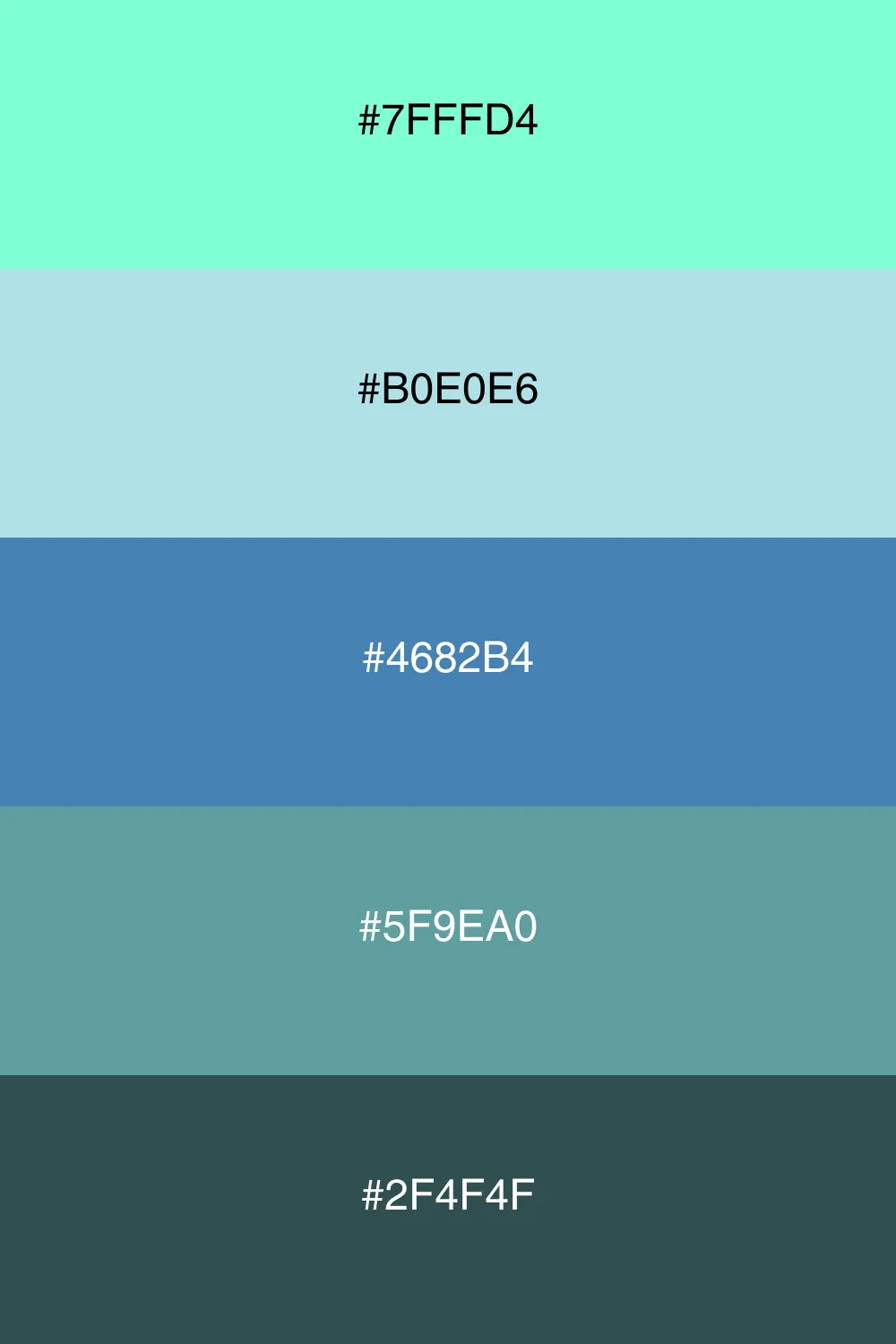 Cool tones that evoke the tranquility of water.