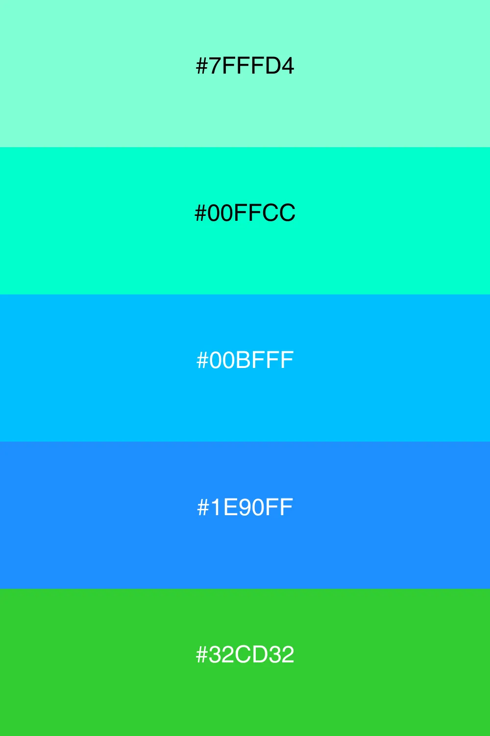 A vibrant neon palette full of energy and fun.