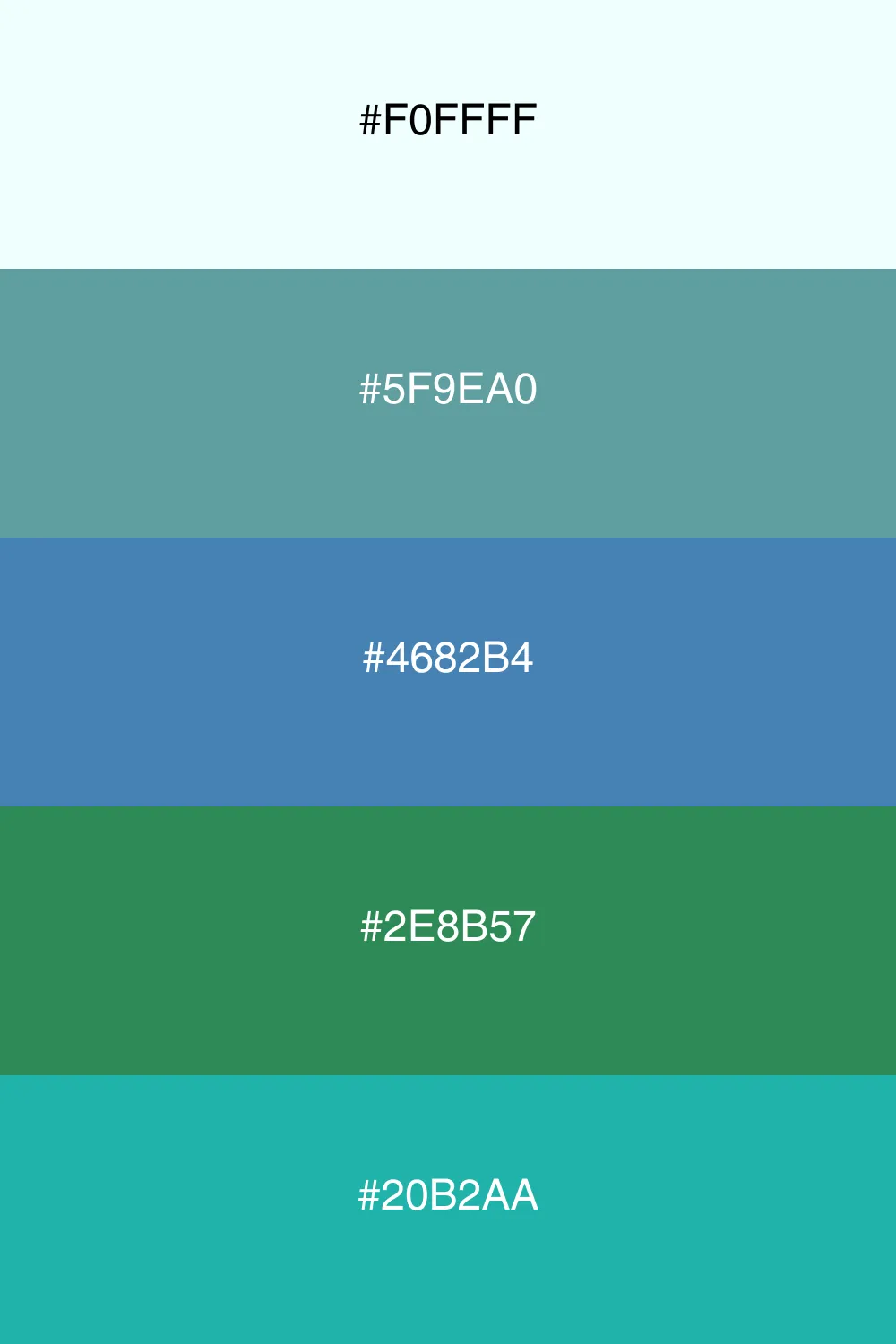 A serene palette inspired by the depths of the ocean.
