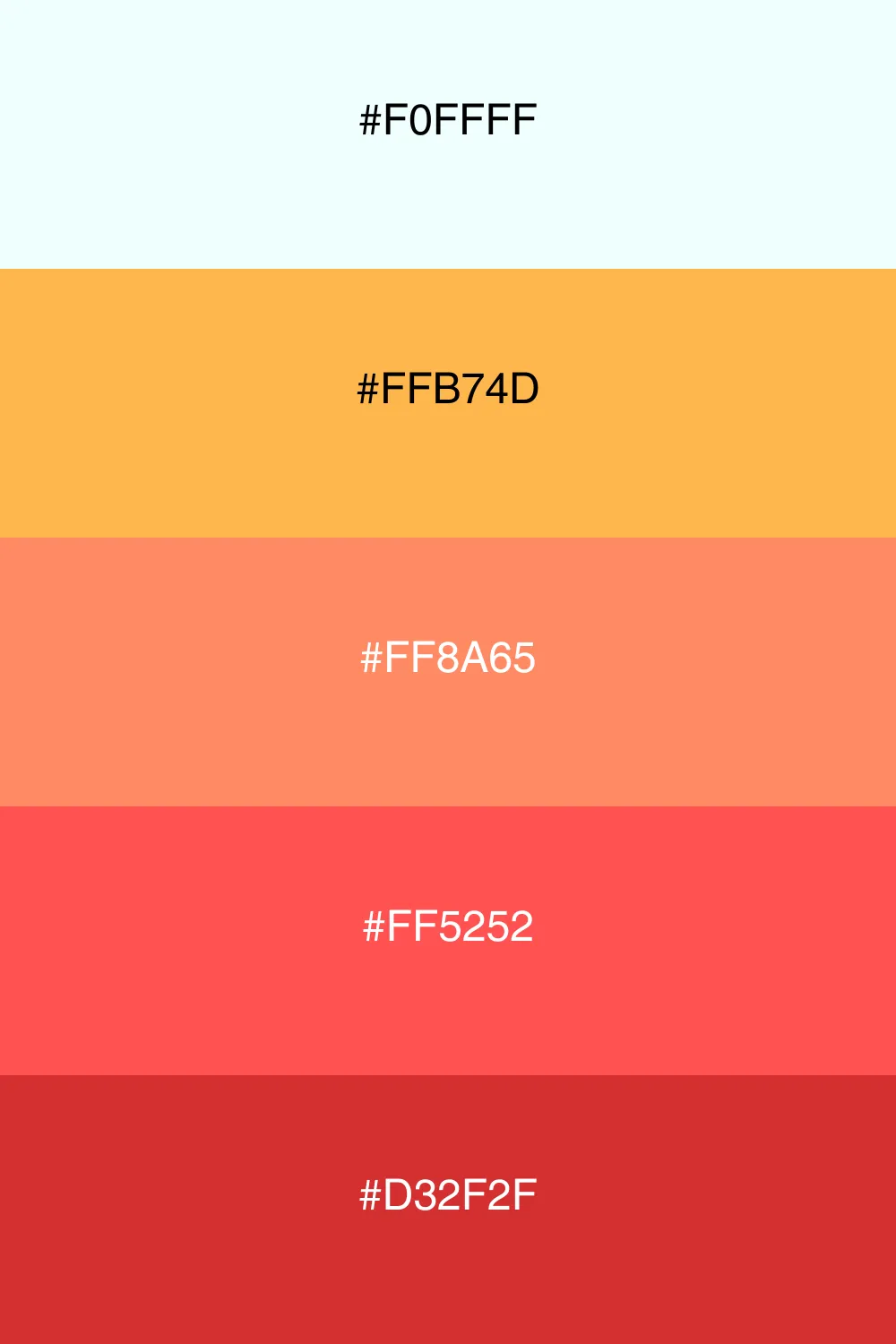 A vibrant palette inspired by a warm sunset glow.