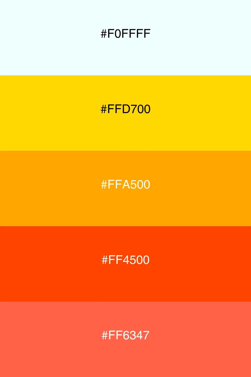 A warm palette inspired by vibrant sunset colors.