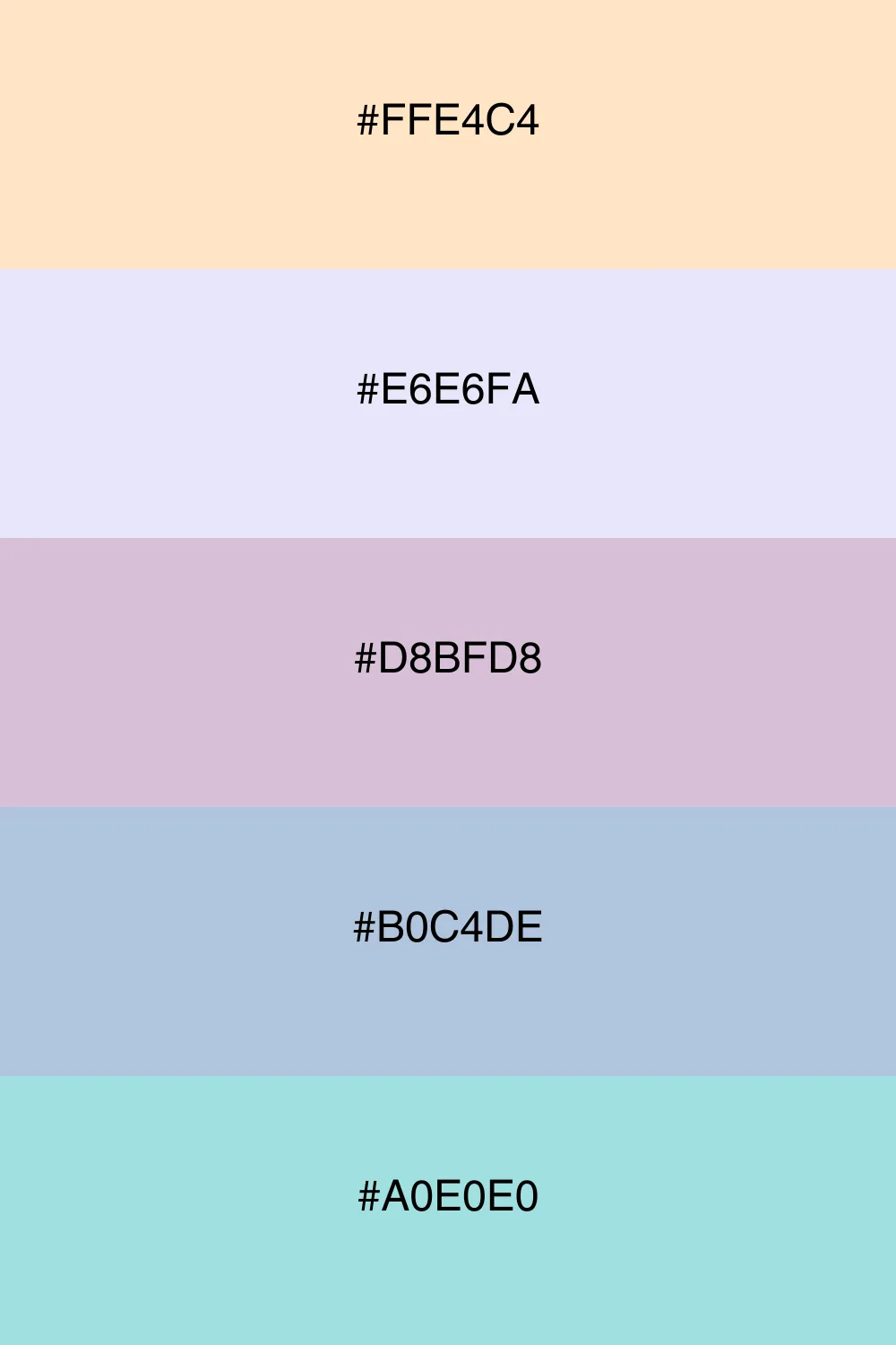 A soft and dreamy palette with pastel hues.