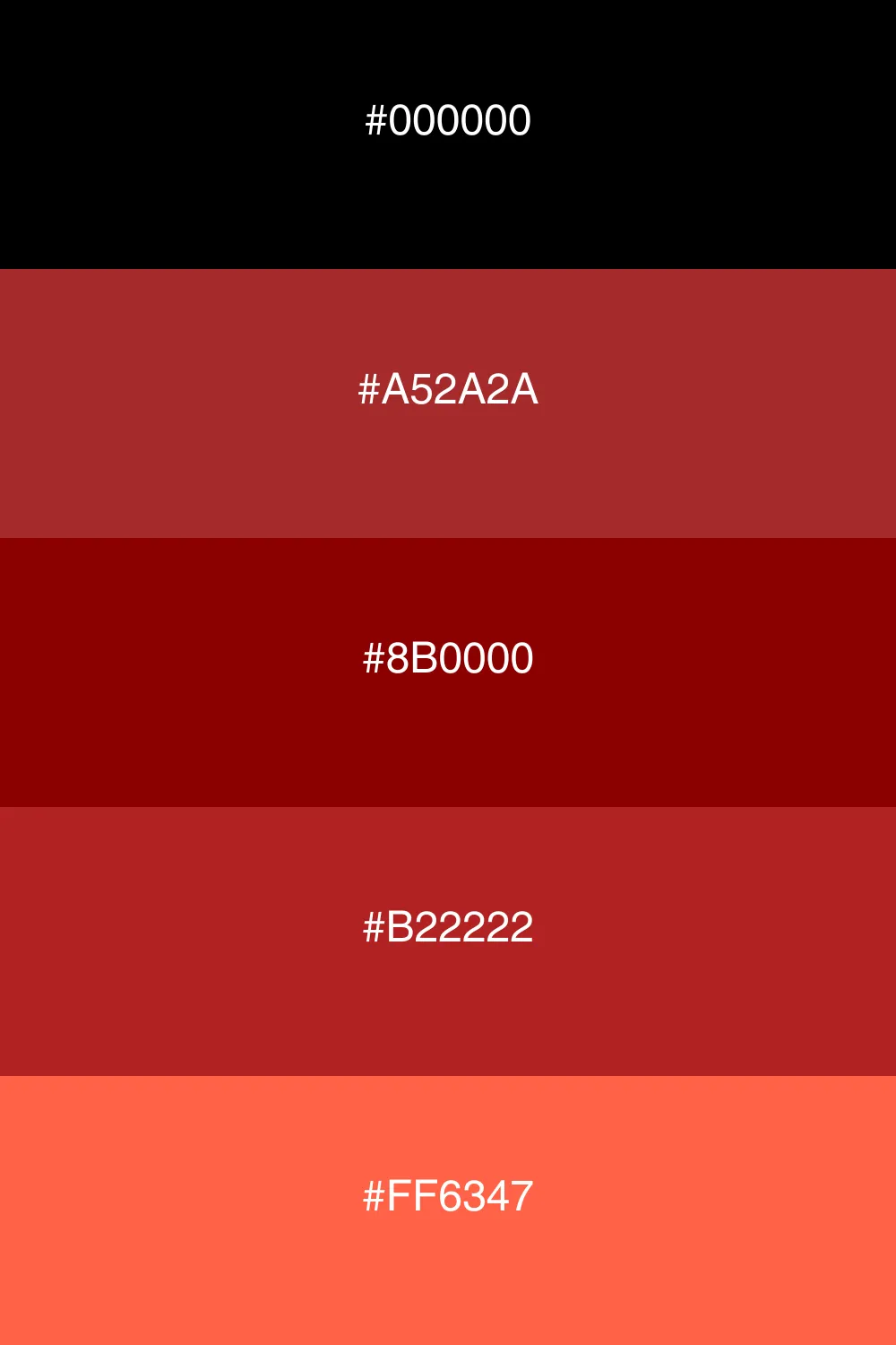 A dramatic palette with rich, dark reds.