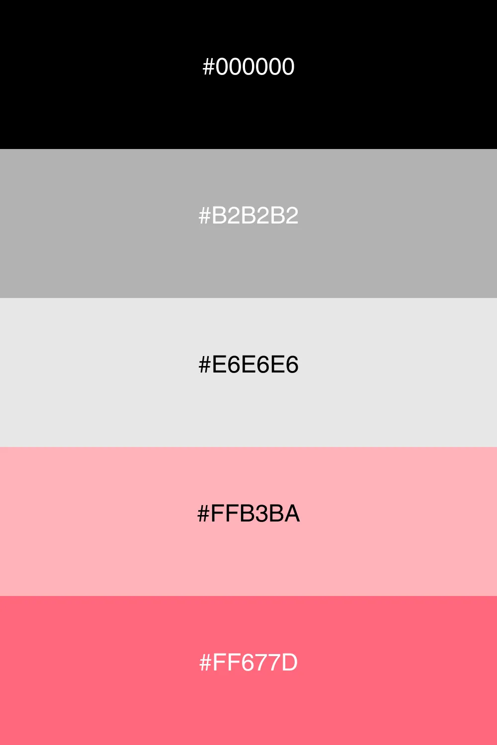Soft pastels contrasted with deep black for a playful vibe.