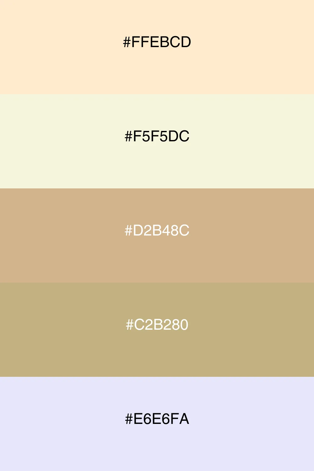 A serene palette reminiscent of golden sandy beaches.