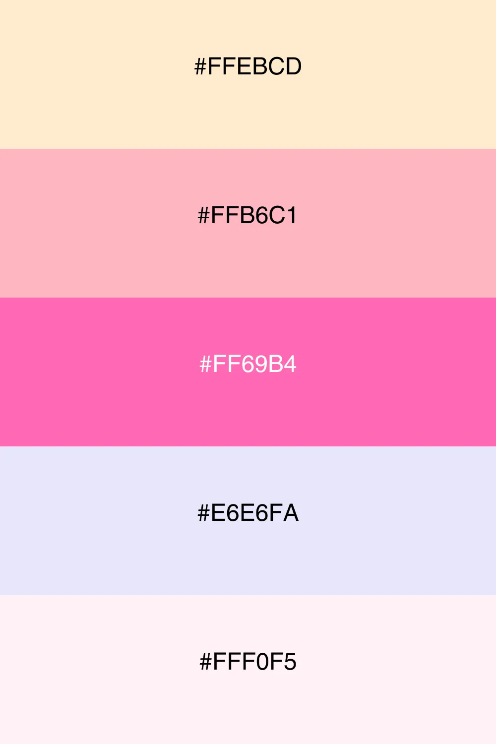 A soft and floral palette inspired by spring blossoms.