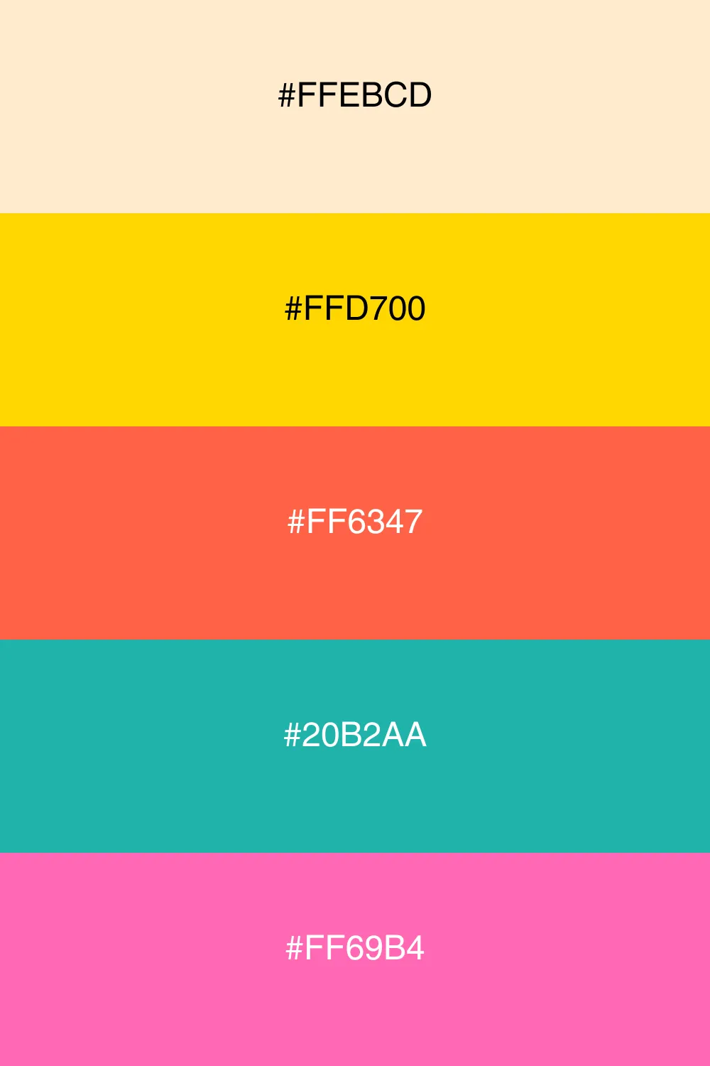 A vibrant palette inspired by tropical landscapes.