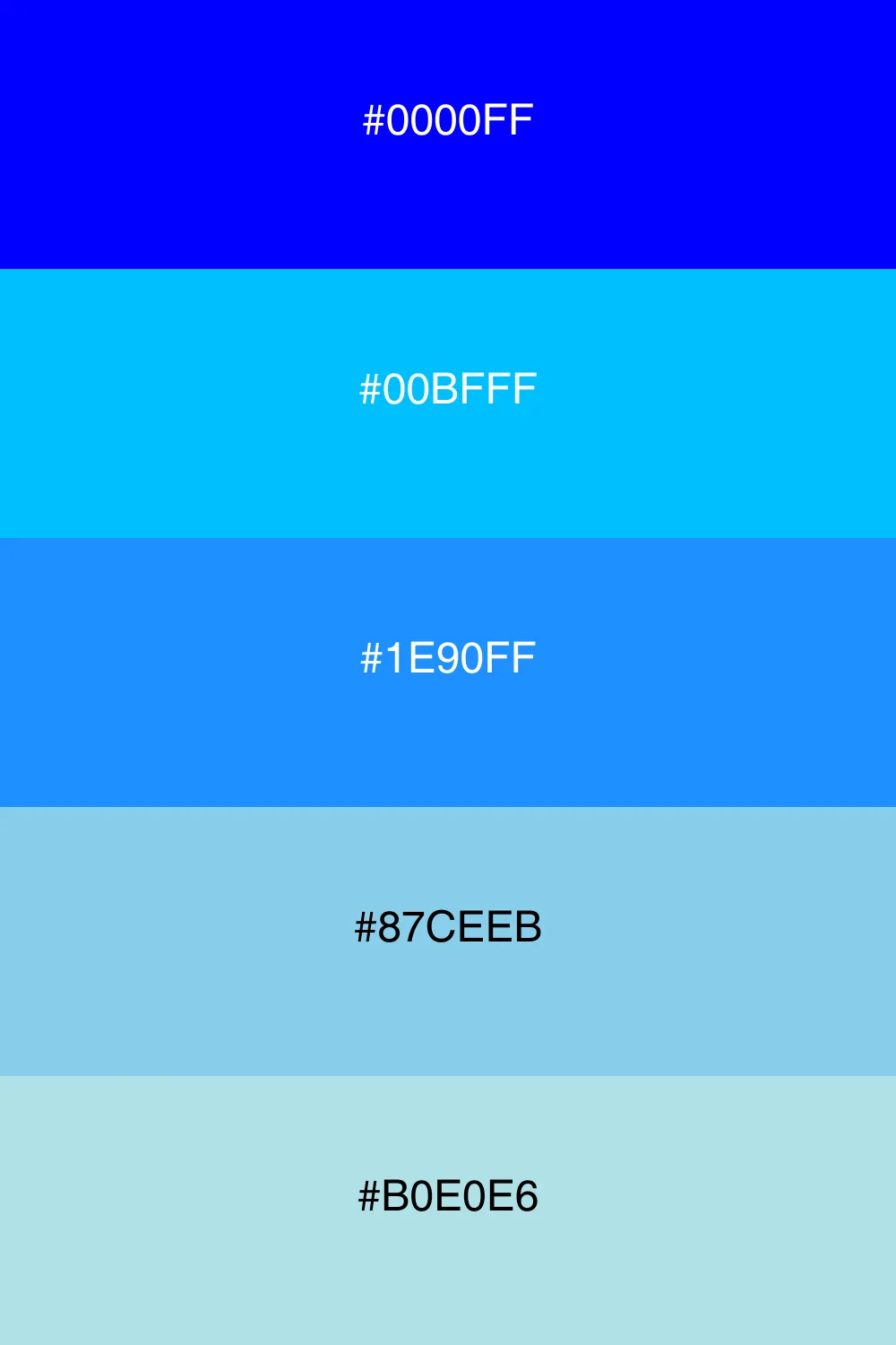 A calm and serene palette inspired by cerulean skies.