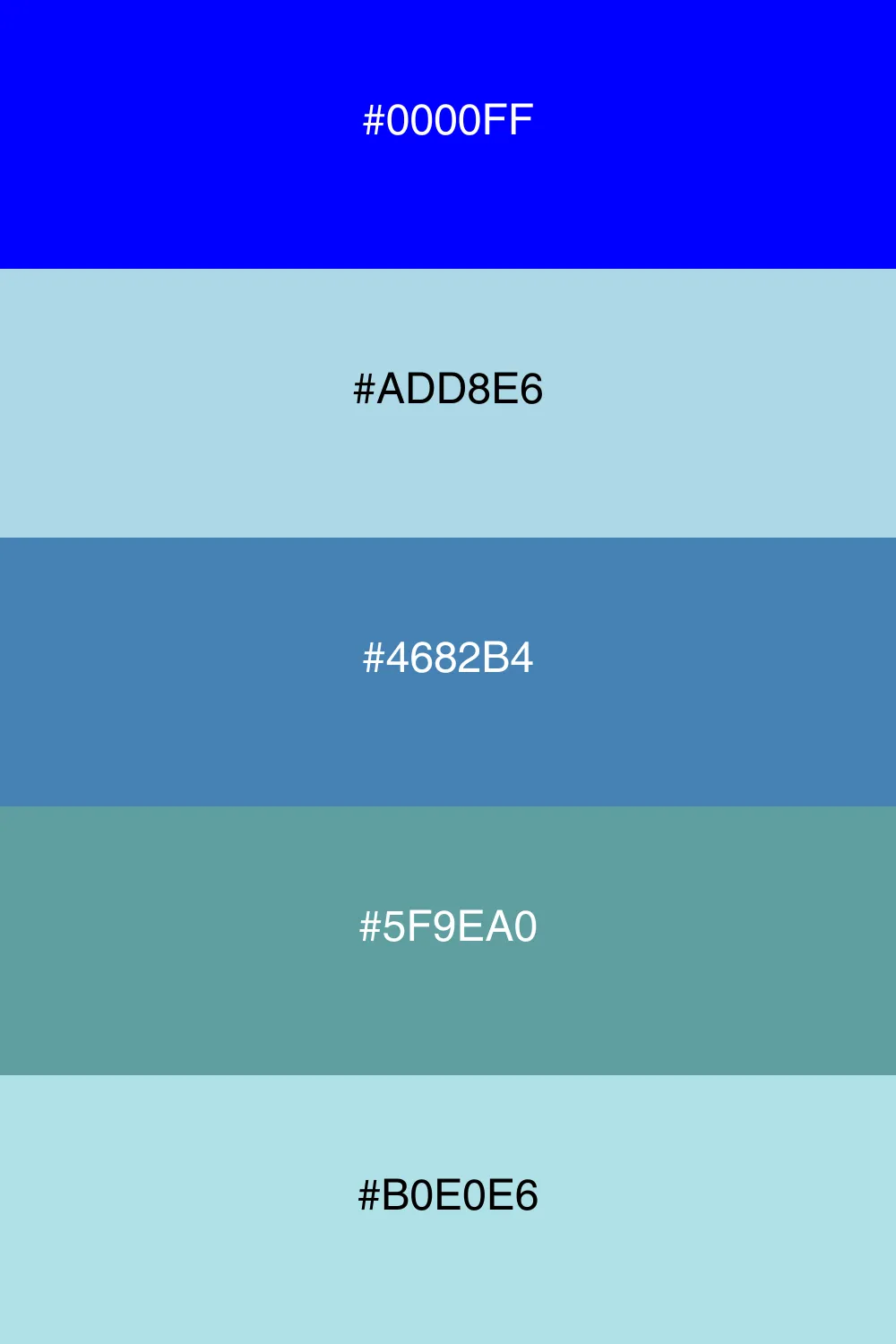 A soft and tranquil palette with cool blue tones.