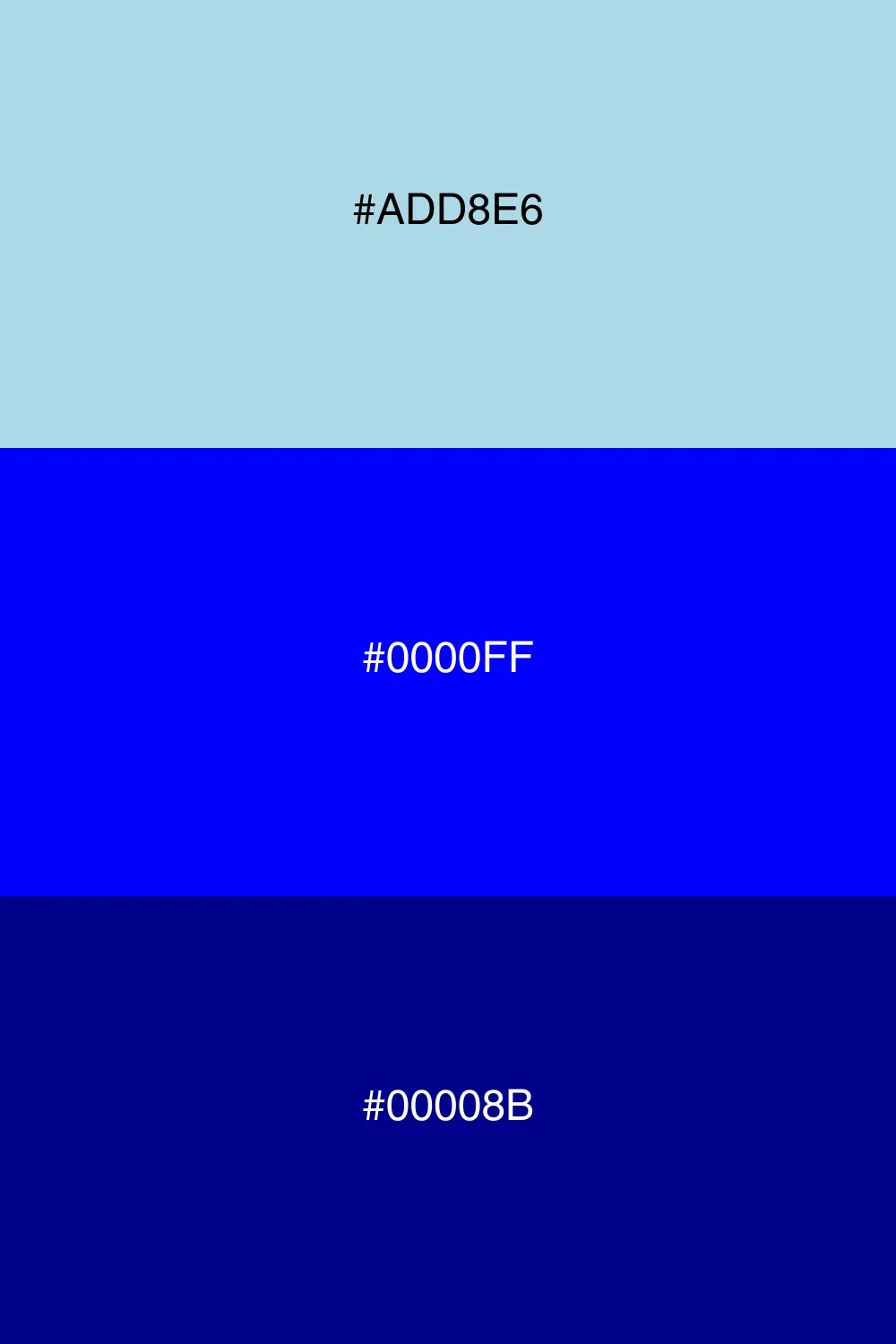 Various shades of blue for harmony.