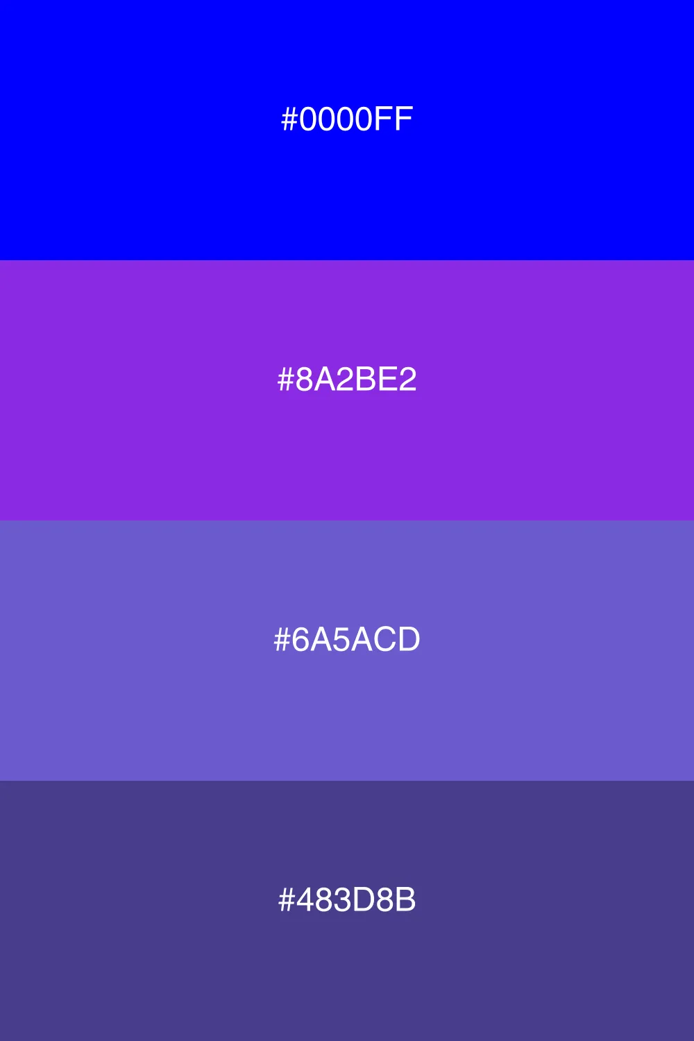 An elegant palette with deep royal blue tones.