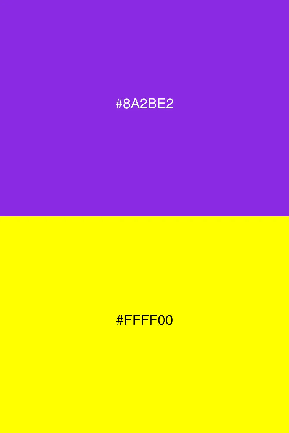High contrast, vibrant pairing.