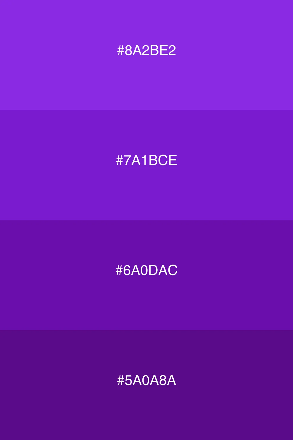 Various shades for depth and unity.