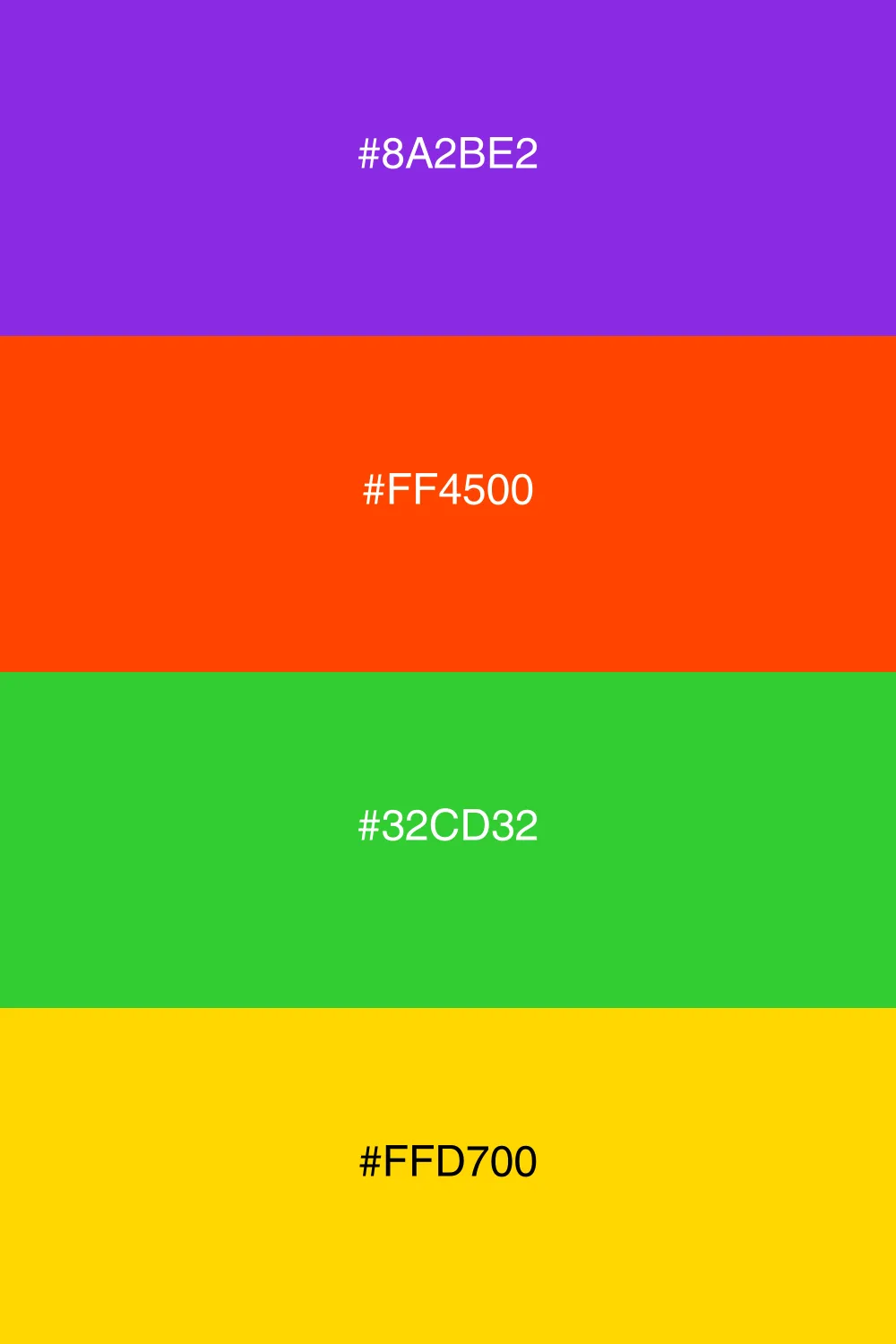 A dynamic fusion palette with bold, vibrant colors.