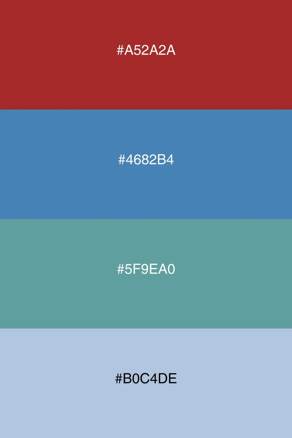 A cool palette that balances brown with refreshing tones.