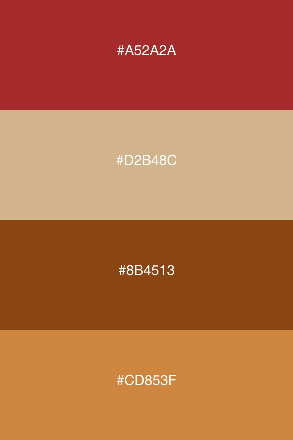 A warm palette inspired by earthy tones and nature.