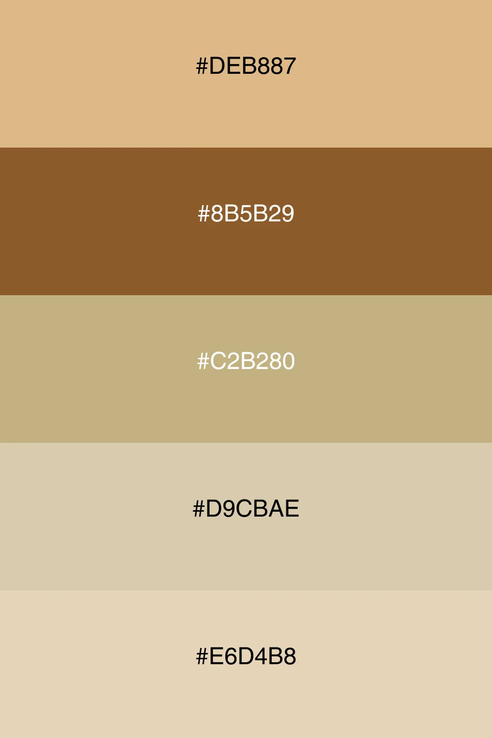 A rustic palette inspired by earthy tones and nature.