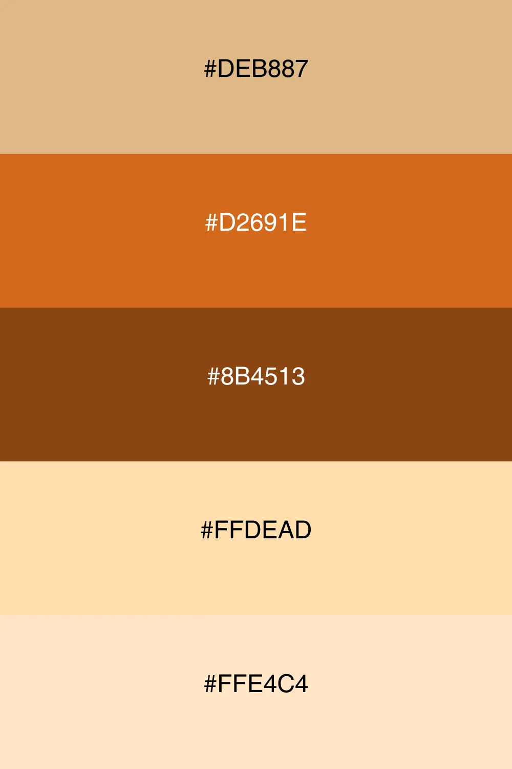Warm and inviting colors inspired by cinnamon spice.
