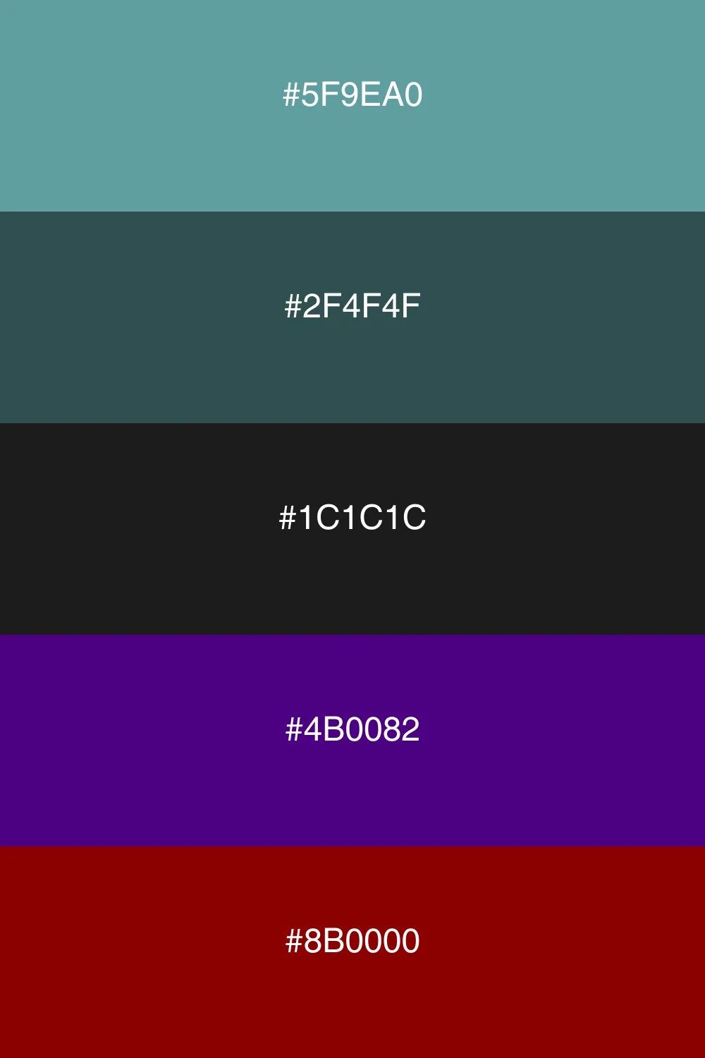 A dark palette that evokes mystery and depth.