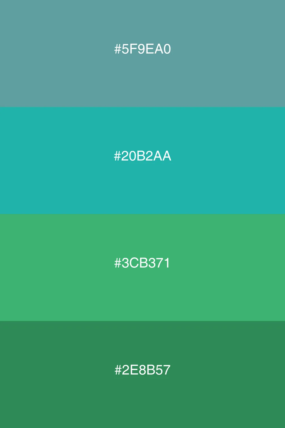 A vibrant palette inspired by the colors of the ocean.