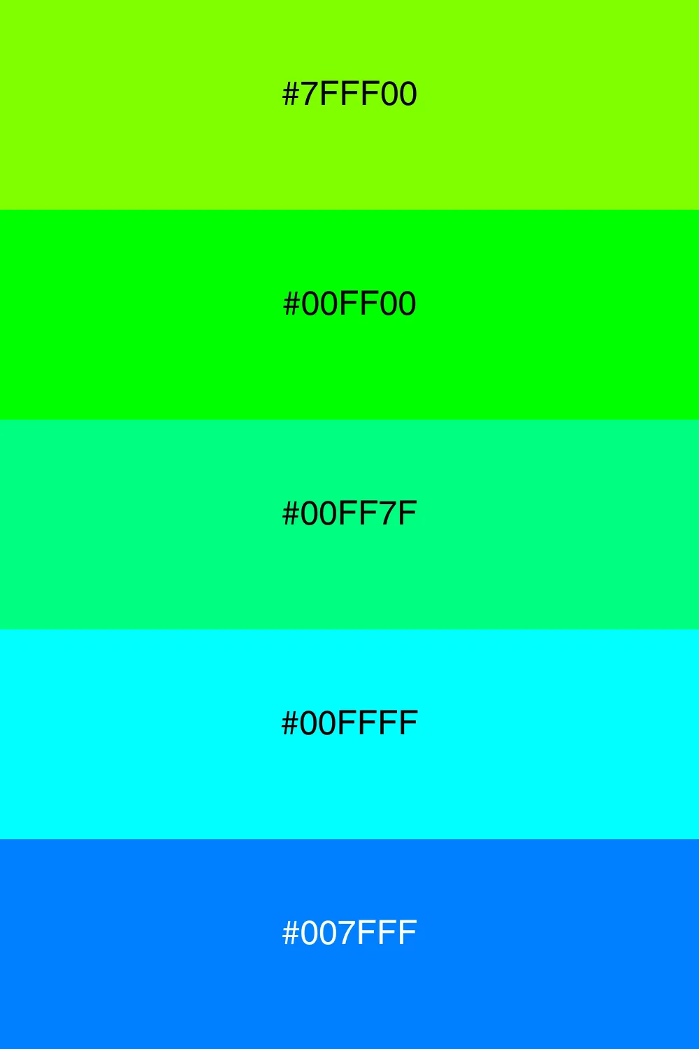 A vibrant neon palette bursting with energy and fun.