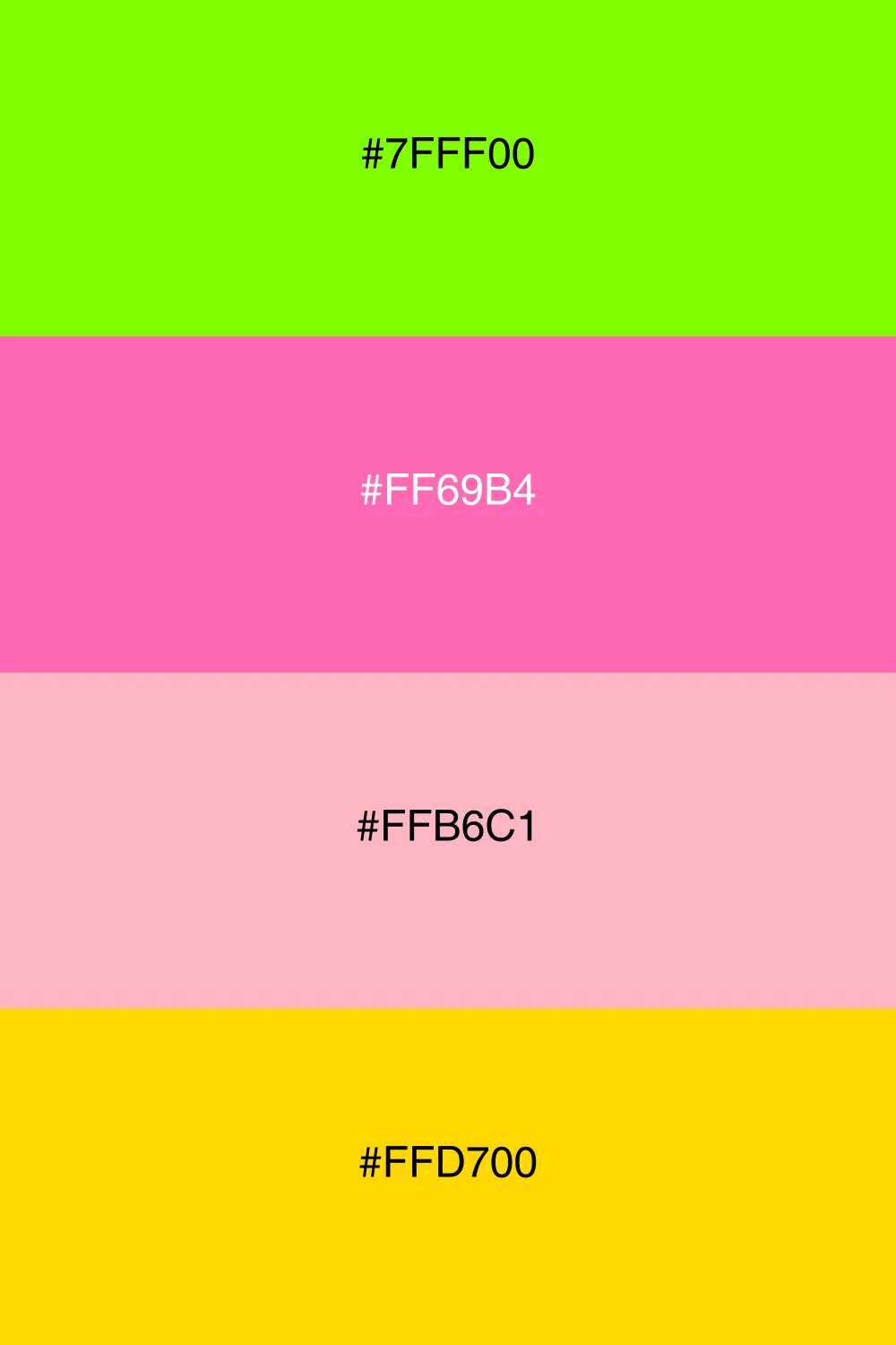 A bright and cheerful palette inspired by spring blooms.
