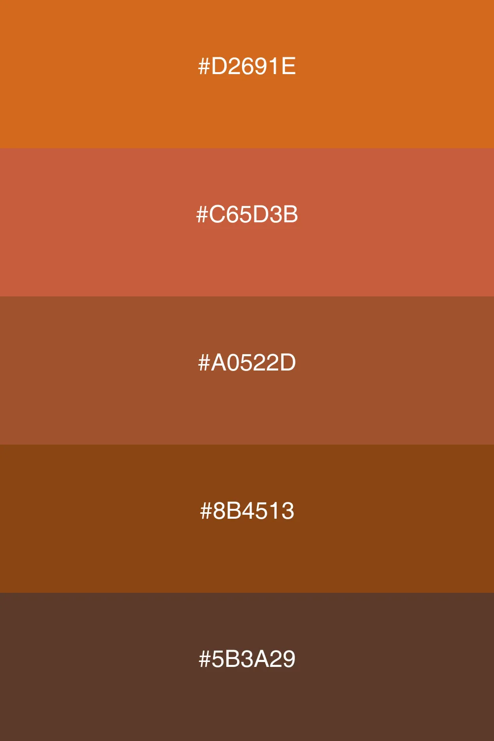 Various shades of chocolate for depth.