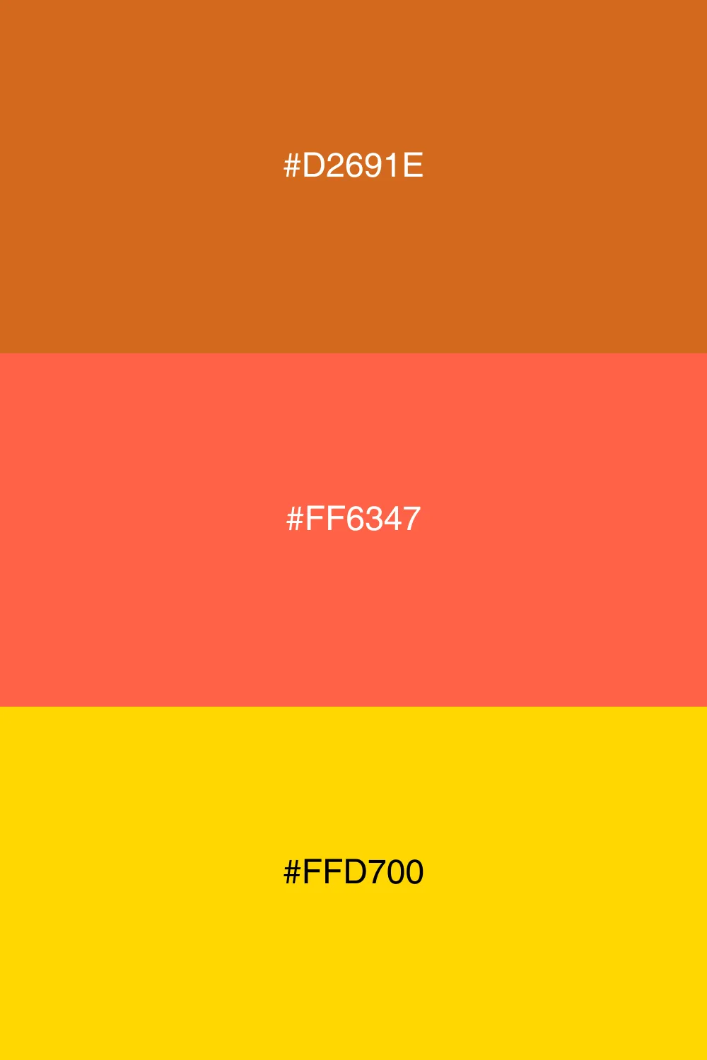 A vibrant palette inspired by the colors of sunset.