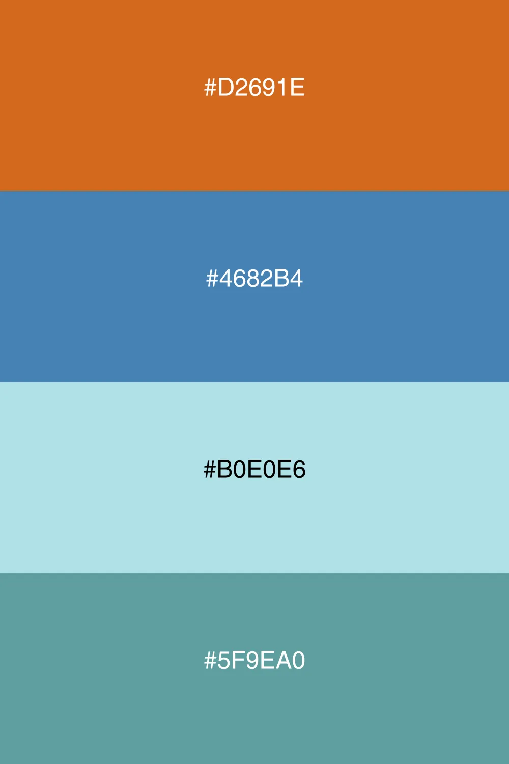 A serene palette reminiscent of ocean waves.