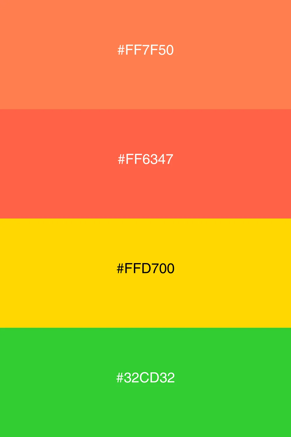A vibrant tropical palette full of fun and energy.