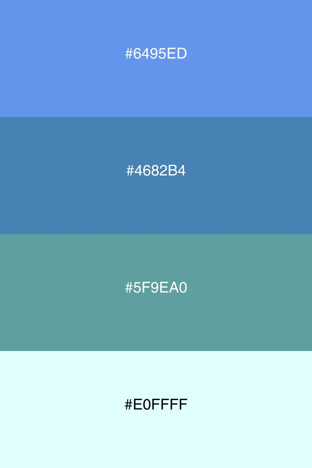 A tranquil palette inspired by serene waters.