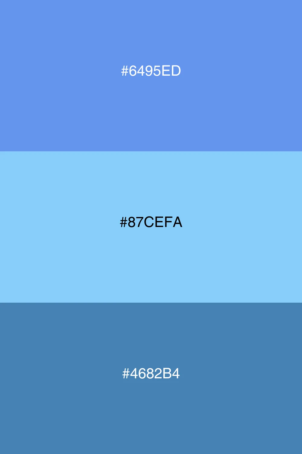 Shades of blue for depth and dimension.