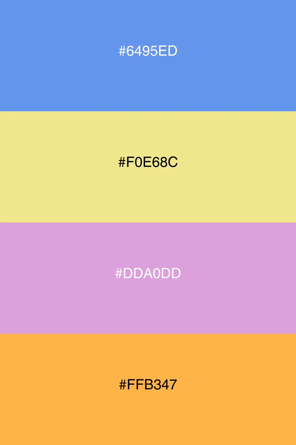 A harmonious palette with balanced warm and cool tones.