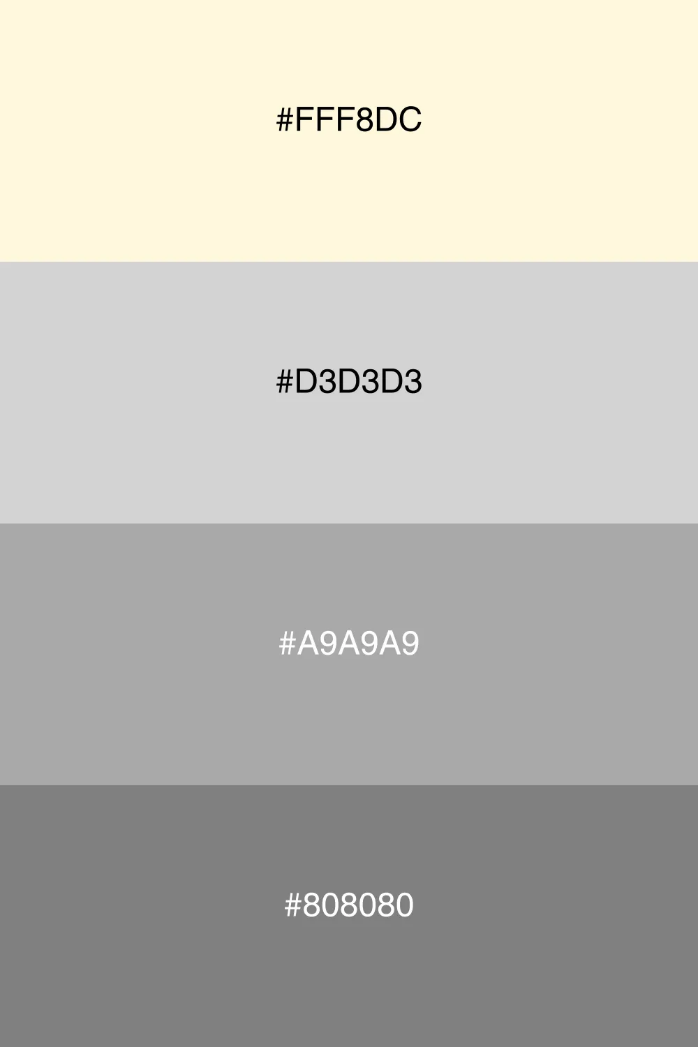 A modern neutral palette with elegant gray tones.