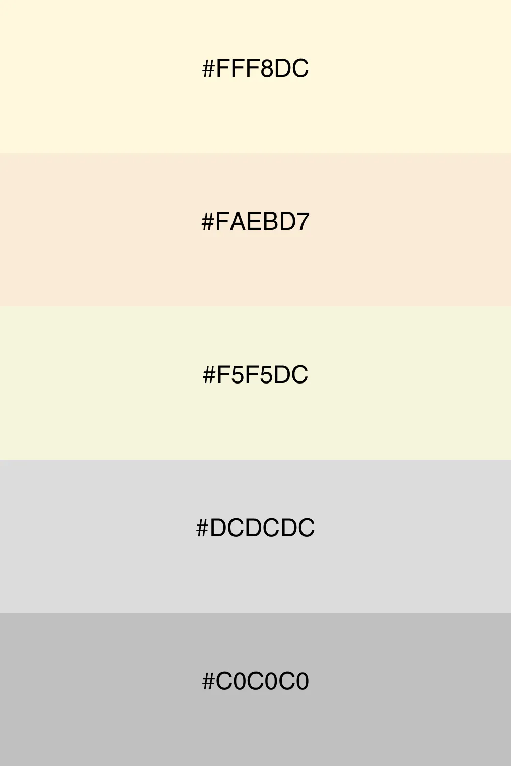A sophisticated palette with elegant, neutral tones.