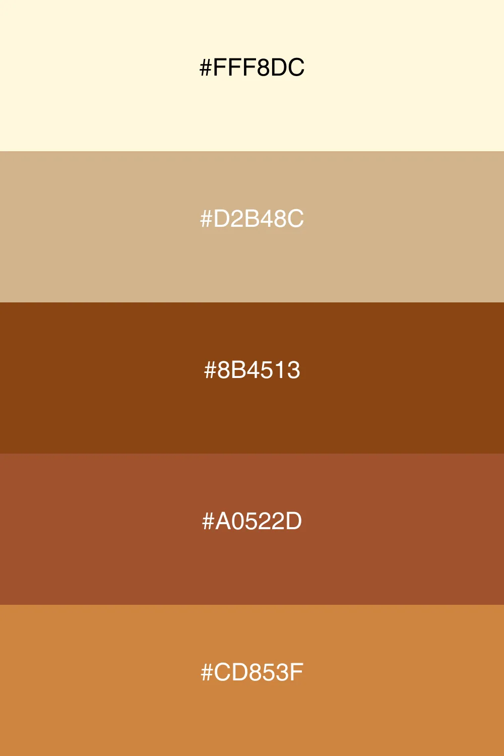 An earthy palette that embodies rustic charm and warmth.