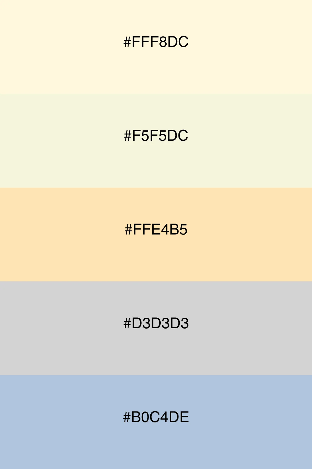 A calm palette inspired by serene sandy beaches.