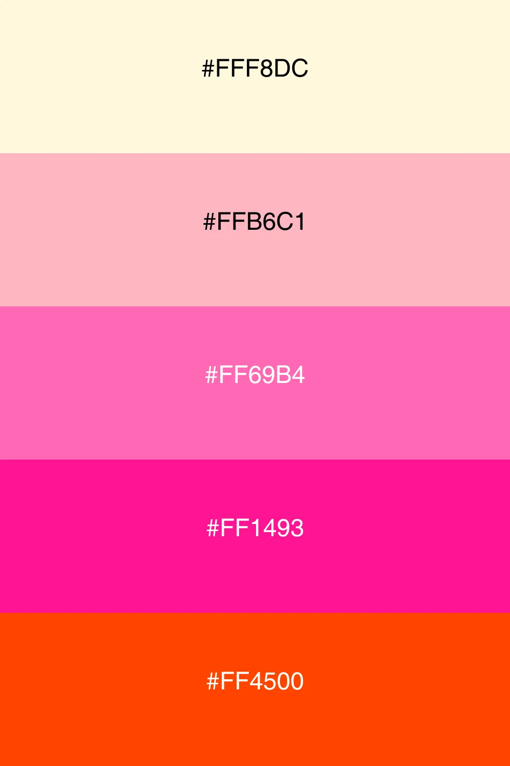 A bright palette inspired by the colors of spring blooms.