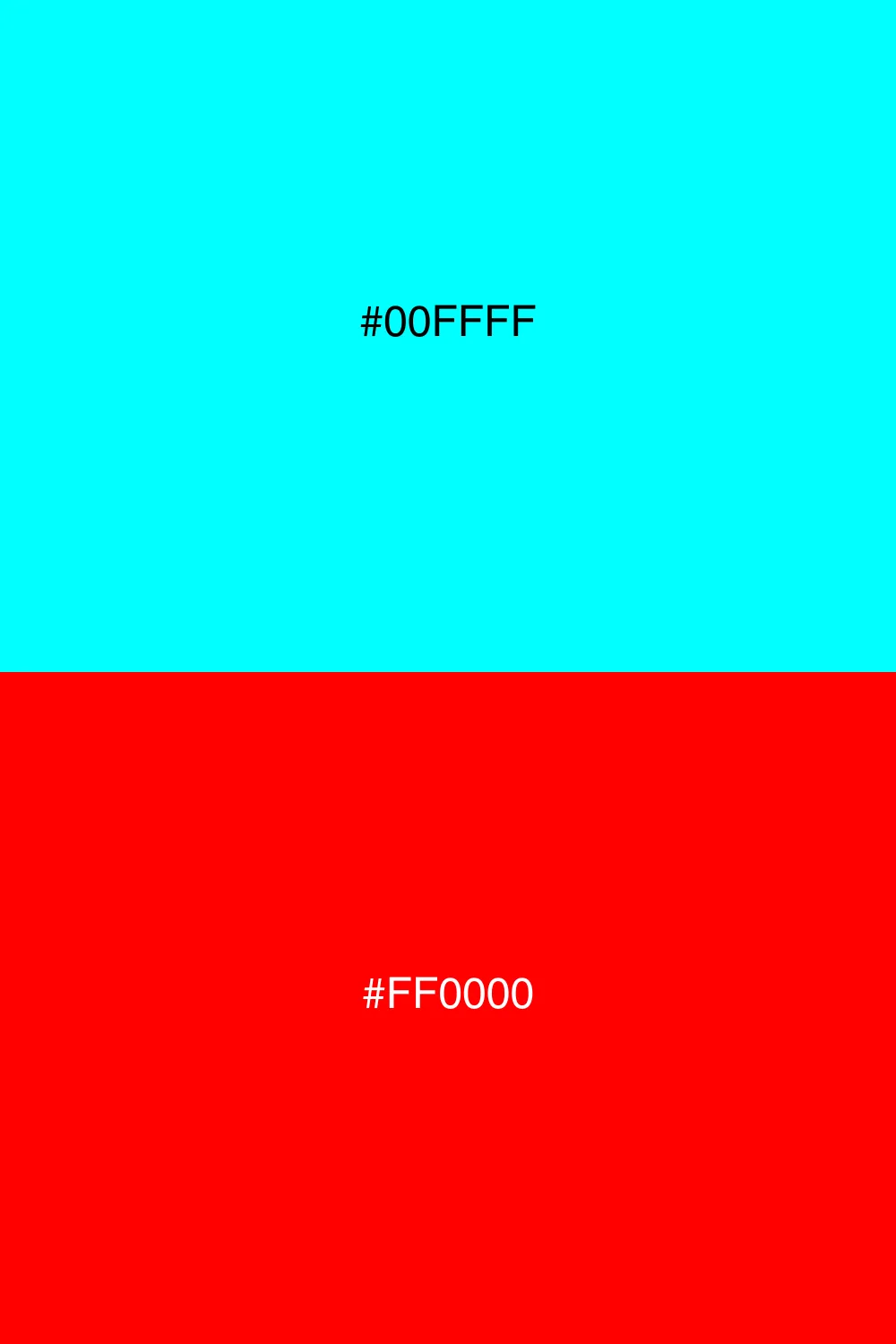 High contrast, vibrant pairing.