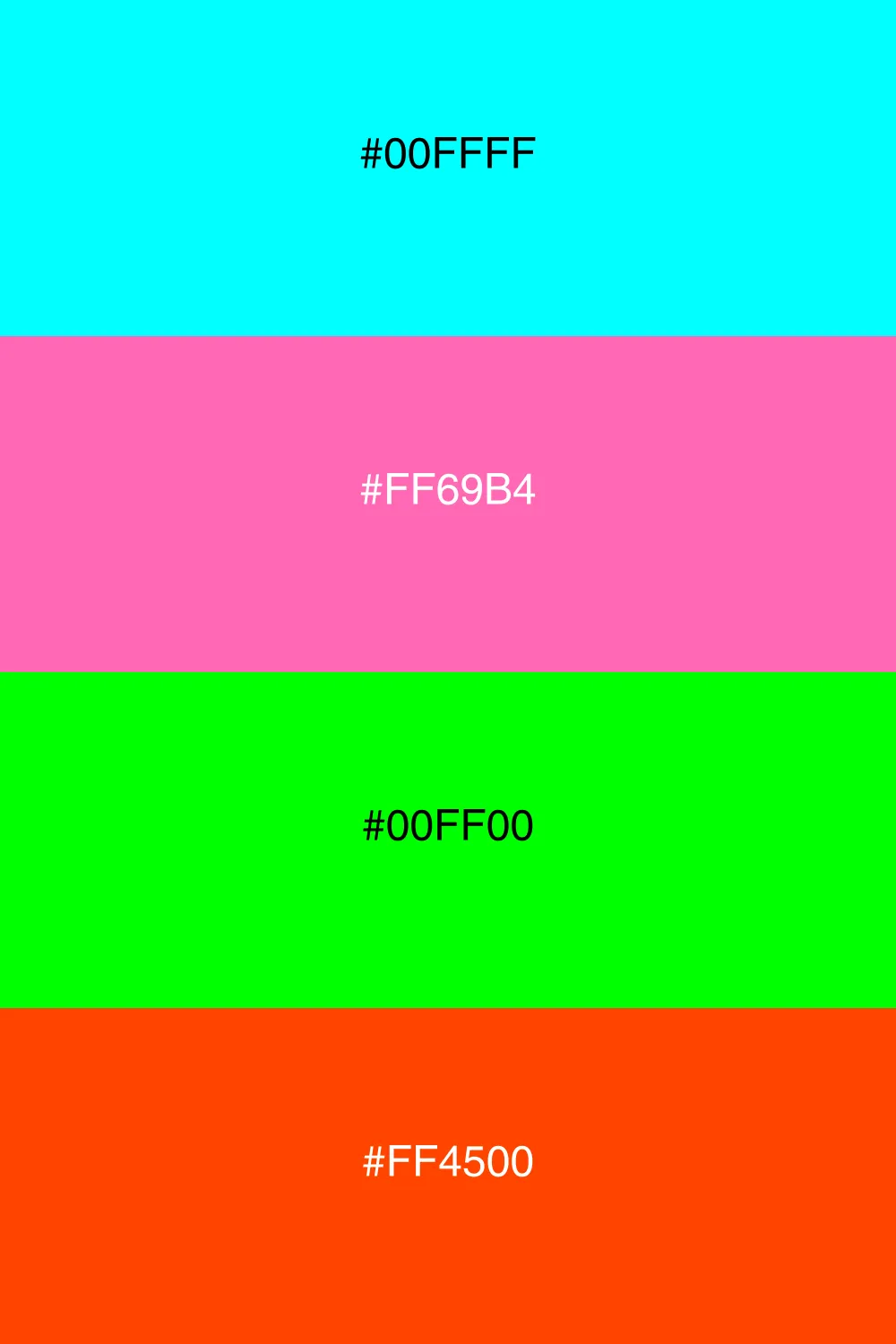 Playful and energetic color palette.